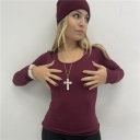 maglia in viscosa elasticizzata felpata